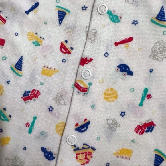 Vintage Olexis Baby Romper | Colorful Toys Print | Short Sleeve 0-3 Months - Picture 4 of 4